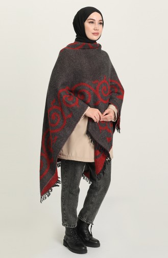 Rot Poncho 1045-01