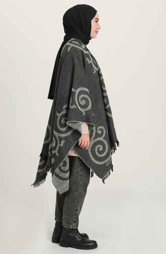 Rauchgrau Poncho 1045-03