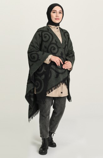 Smaragdgrün Poncho 1045-05