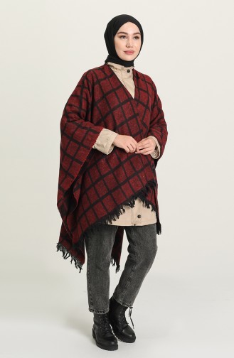 Weinrot Poncho 1047-03