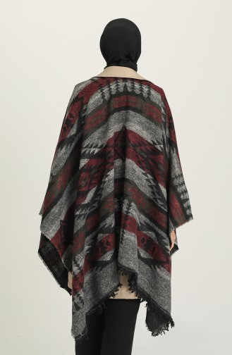 Claret red Poncho 1049-01