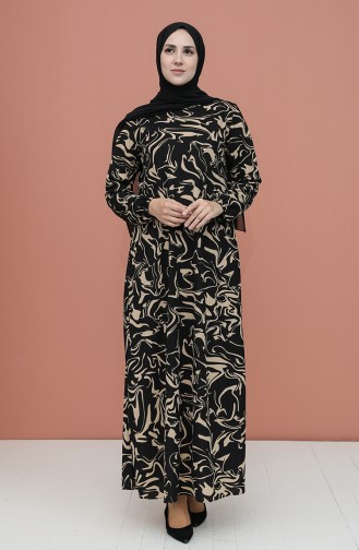 Robe Hijab Noir 5642B-04