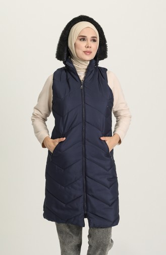 Gilet Sans Manches Bleu Marine 1068A-01