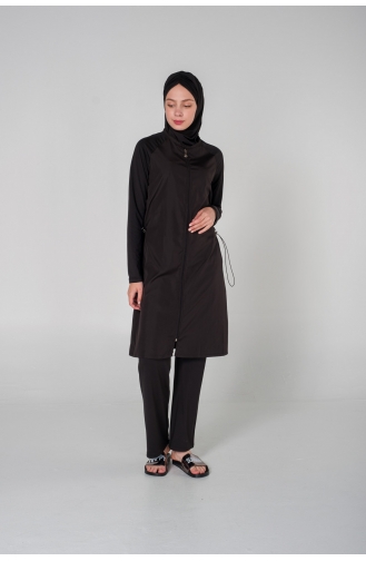 Maillot de Bain Hijab Noir 7000-01