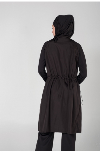 Maillot de Bain Hijab Noir 7000-01