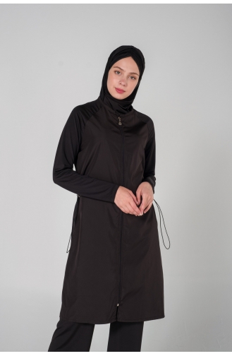 Maillot de Bain Hijab Noir 7000-01