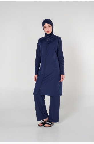 Maillot de Bain Hijab Bleu Marine 7001-01