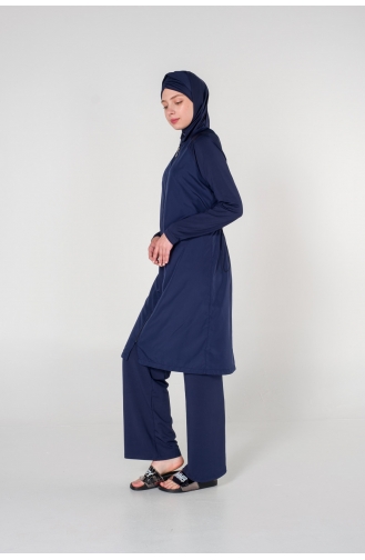 Maillot de Bain Hijab Bleu Marine 7001-01