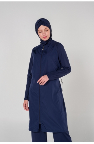 Maillot de Bain Hijab Bleu Marine 7001-01