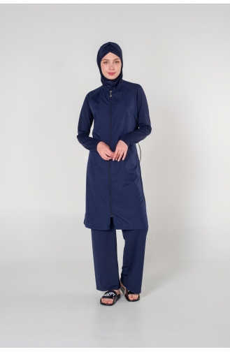 Maillot de Bain Hijab Bleu Marine 7001-01