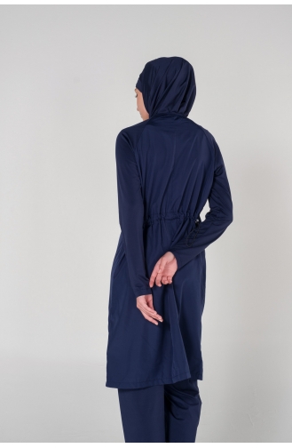 Navy Blue Modest Swimwear 7001-01