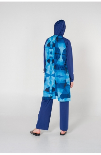 Maillot de Bain Hijab Indigo 7023-01