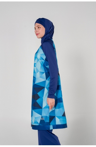 Maillot de Bain Hijab Indigo 7023-01