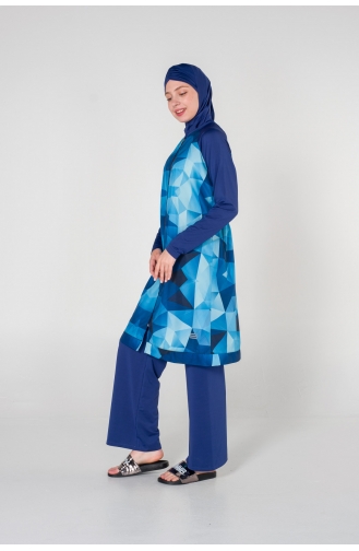 Maillot de Bain Hijab Indigo 7023-01