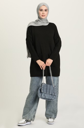 Schwarz Pullover 4305-02