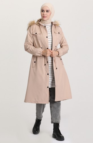 Beige Coats 4070-06