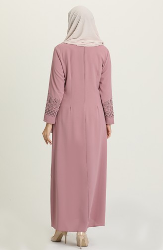 Powder Hijab Evening Dress 2021-10