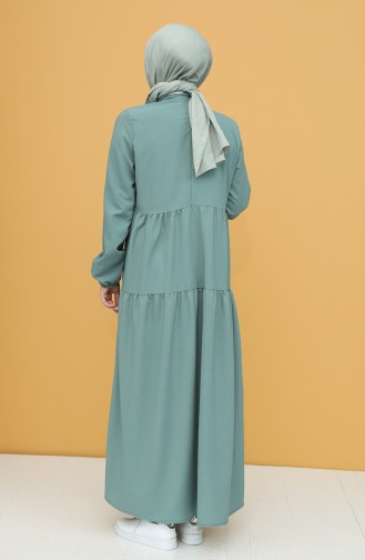 Green Almond Hijab Dress 1680-06