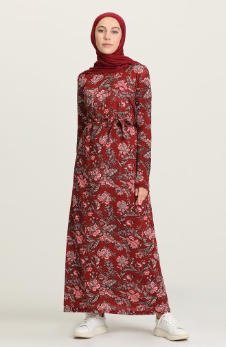 Robe Hijab Bordeaux 1052-04