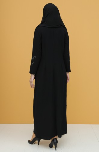 Schwarz Hijab-Abendkleider 1922-01