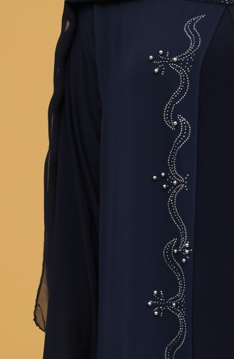 Dunkelblau Hijab-Abendkleider 5098-05