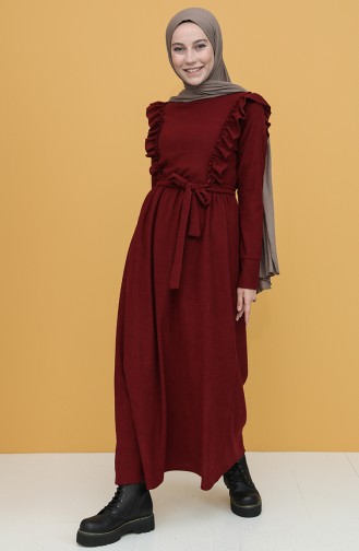 Robe Hijab Bordeaux 5433-01