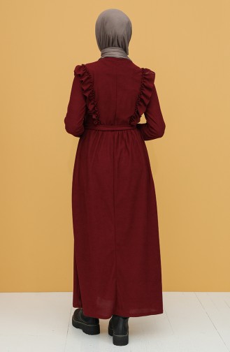 Robe Hijab Bordeaux 5433-01