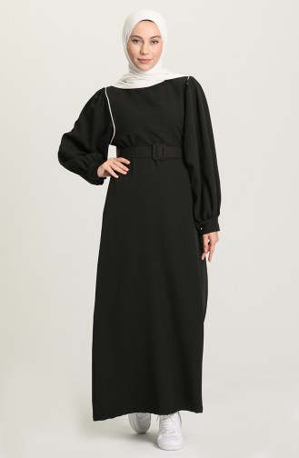 Black Hijab Dress 5384-01