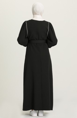 Black Hijab Dress 5384-01