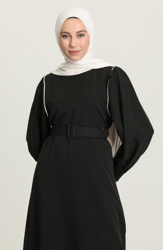 Black Hijab Dress 5384-01