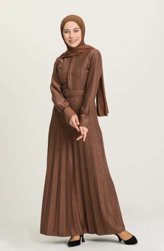 Tan Hijab Dress 5426-05