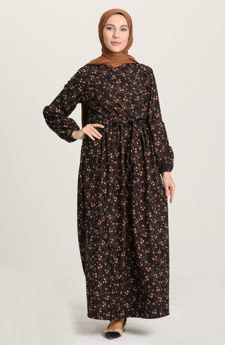 Black Hijab Dress 22K8469-01