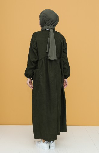 Khaki Hijab Kleider 22K8475-05