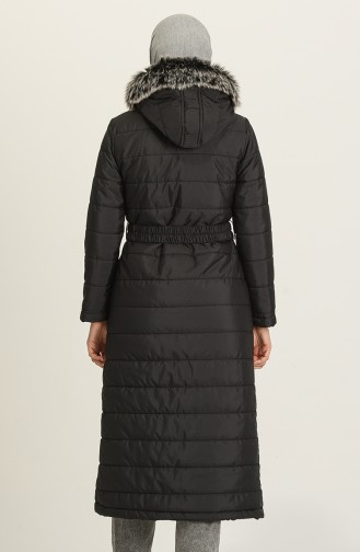 معطف طويل أسود 3907-01