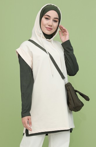 Sweatshirt Beige 6676-09