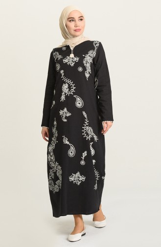 Black İslamitische Jurk 0444-01