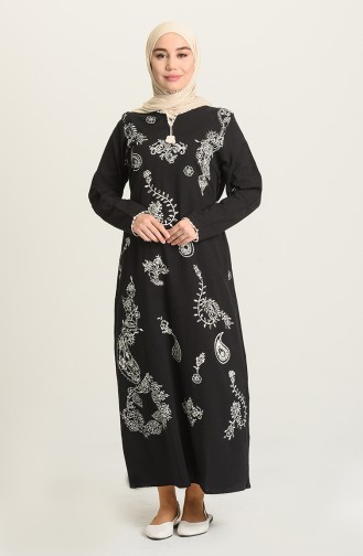 Black Hijab Dress 0444-01