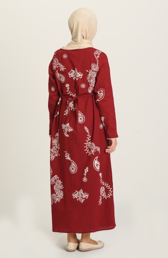 Robe Hijab Bordeaux 0444-02