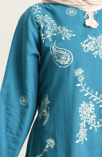 Petrol Blue Hijab Dress 0444-05