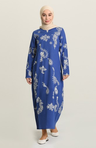 Saxe Hijab Dress 0444-06