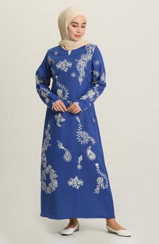 Saxe Hijab Dress 0444-06