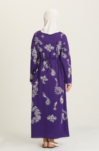 Purple İslamitische Jurk 0444-07