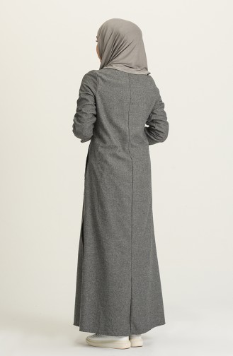 Smoke-Colored Hijab Dress 1MY1030120007-01