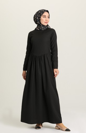 Black Hijab Dress 3326-01