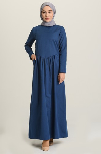 Indigo Hijab Dress 3326-03