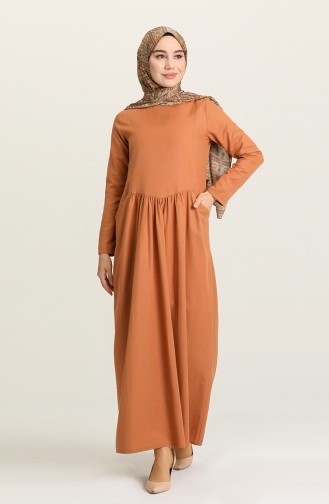 Keksfarbe Hijab Kleider 3326-13