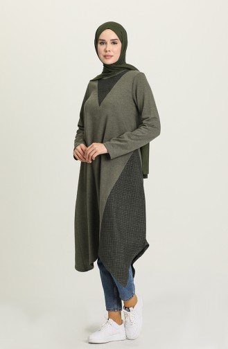 Ekose Garnili Tunik 3321-03 Haki