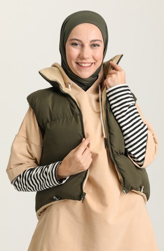 Gilet Sans Manches Khaki 10001-02