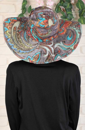 Chapeau et Bandana Turquoise 0001D-01