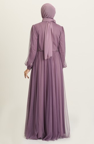 Lila Hijab-Abendkleider 3407-07